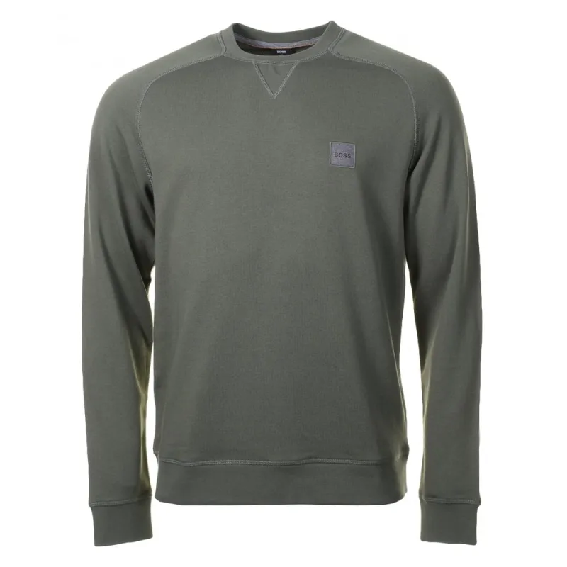 Casual Westart Sweatshirt Open Green made by Hugo Boss