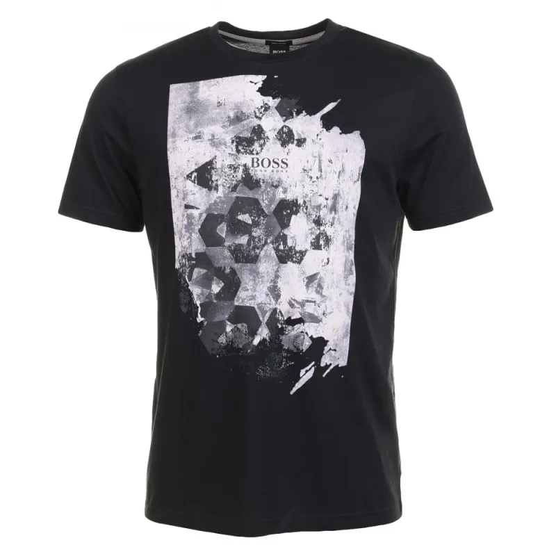 Casual Tsummery T Shirt Black made by Hugo Boss