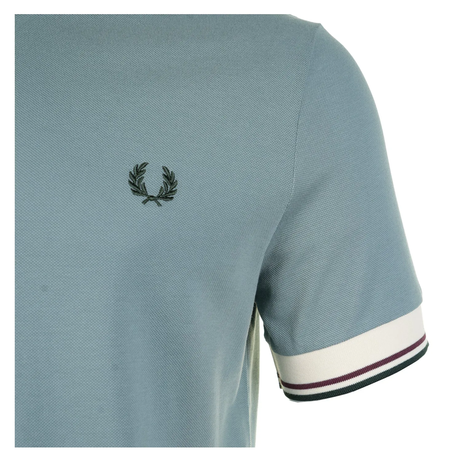 Tipped Cuff Pique T Shirt Stockport Blue sold by RAGAZZI product image thumbnail 3