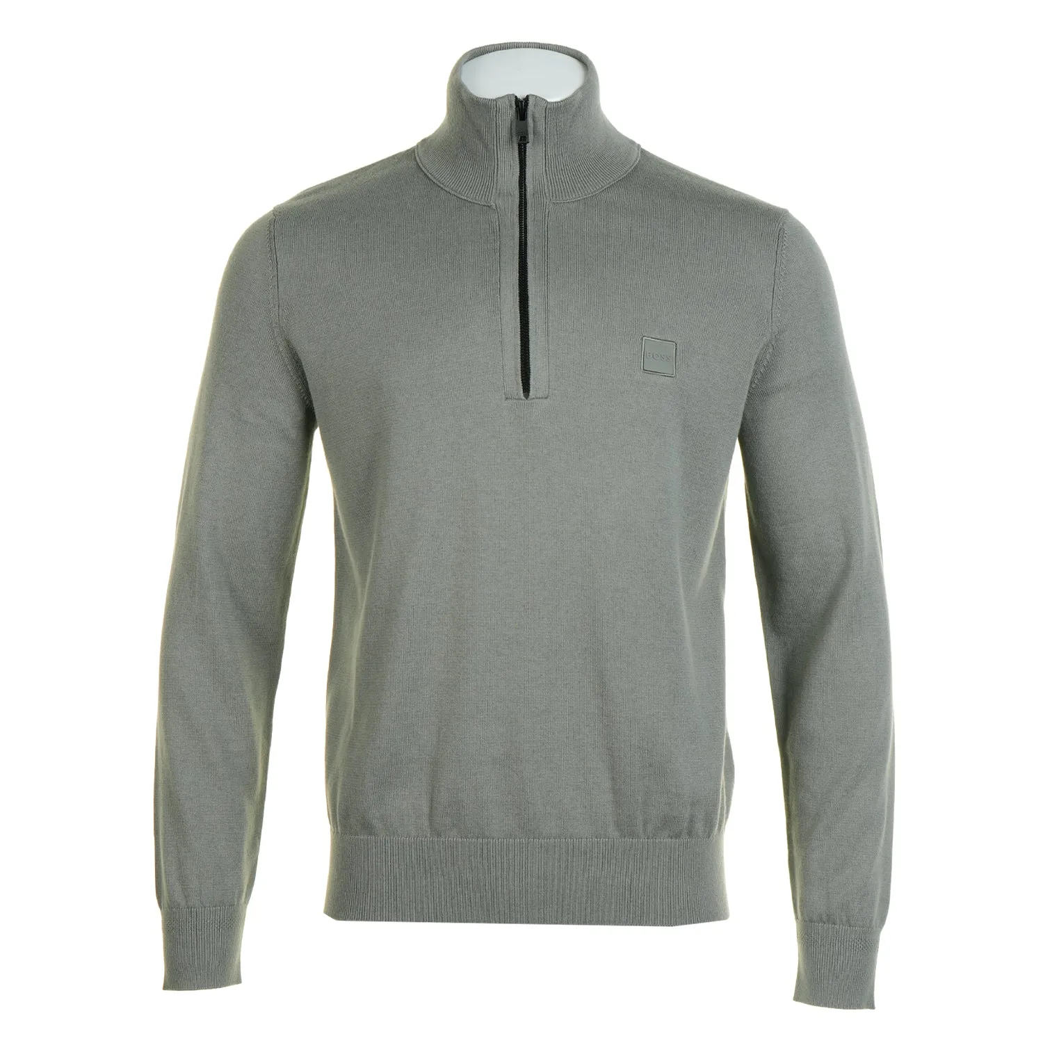 Kanobix Knitted Quarter Zip 076 Open Grey sold by RAGAZZI