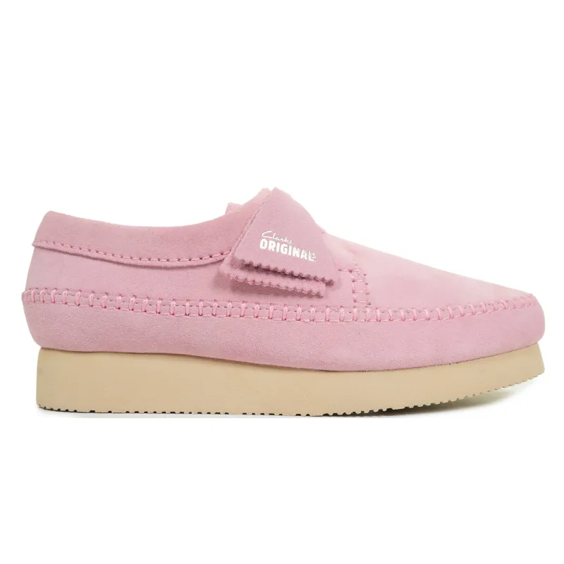 Weaver 2026 Derby Shoe Pink Suede made by Clarks