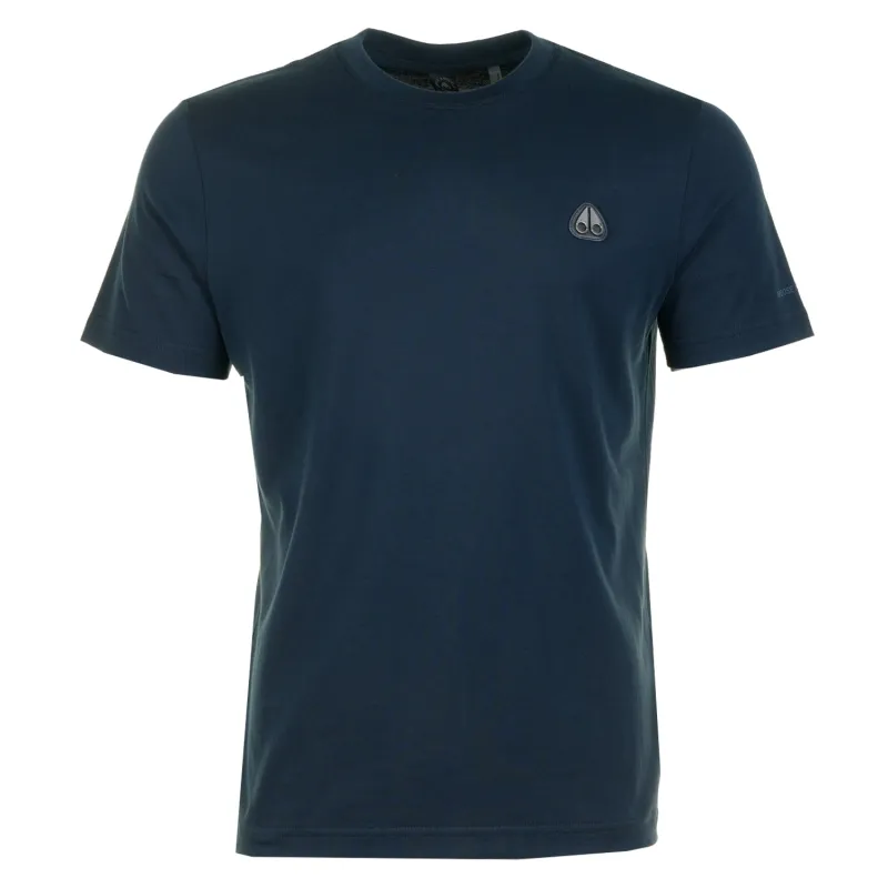 Short Sleeve Crescent T Shirt Navy made by Moose Knuckles