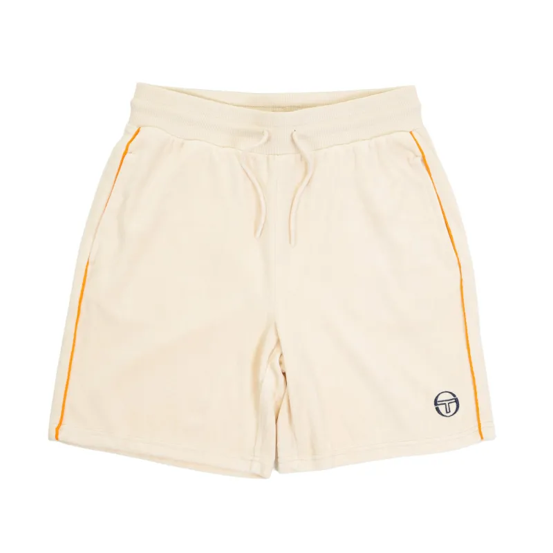 Tasso Velour Shorts Sandshell Orange Pepper made by Sergio Tacchini