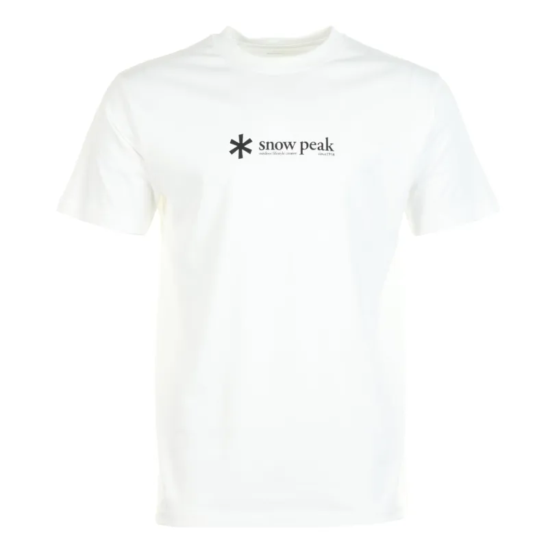 Centre Logo T Shirt White made by Snow Peak