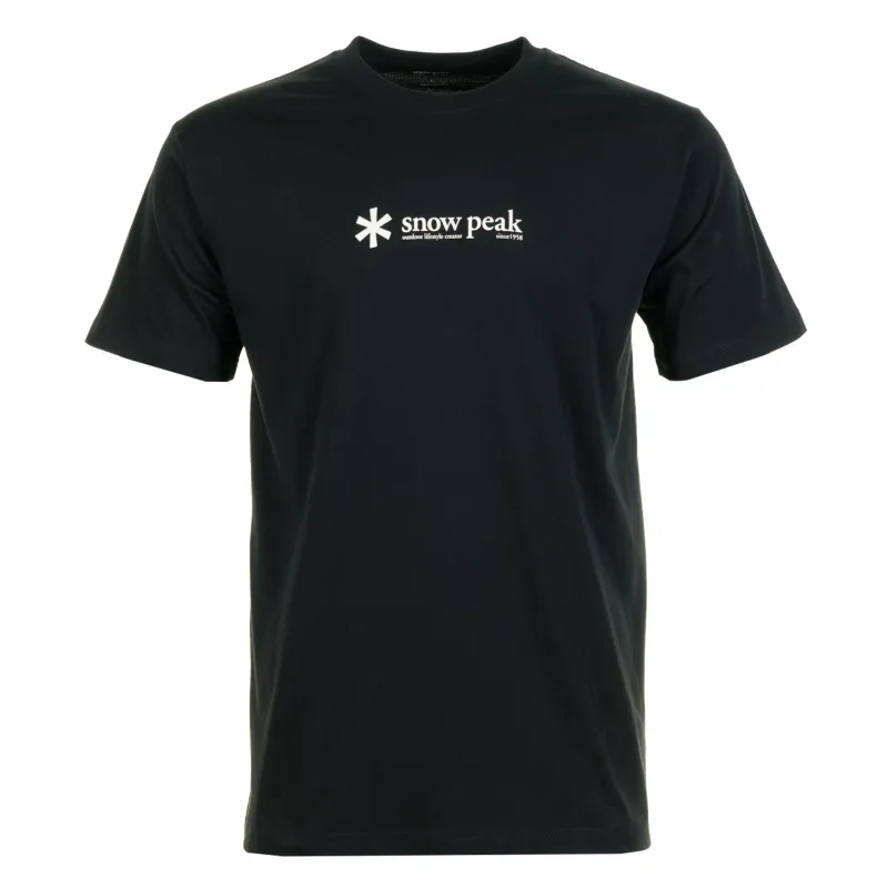 Center Logo T Shirt Black made by Snow Peak