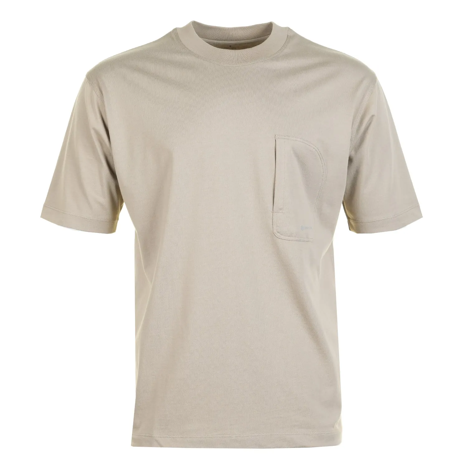 Mercerised Pocket T Shirt Greige sold by RAGAZZI