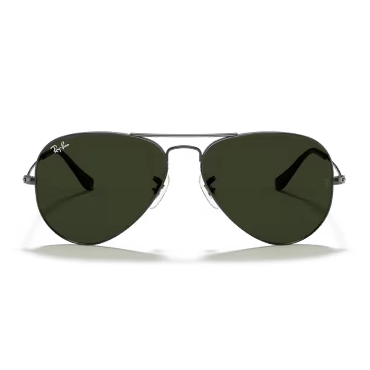 Aviator Large Metal Gunmetal / Green sold by RAGAZZI