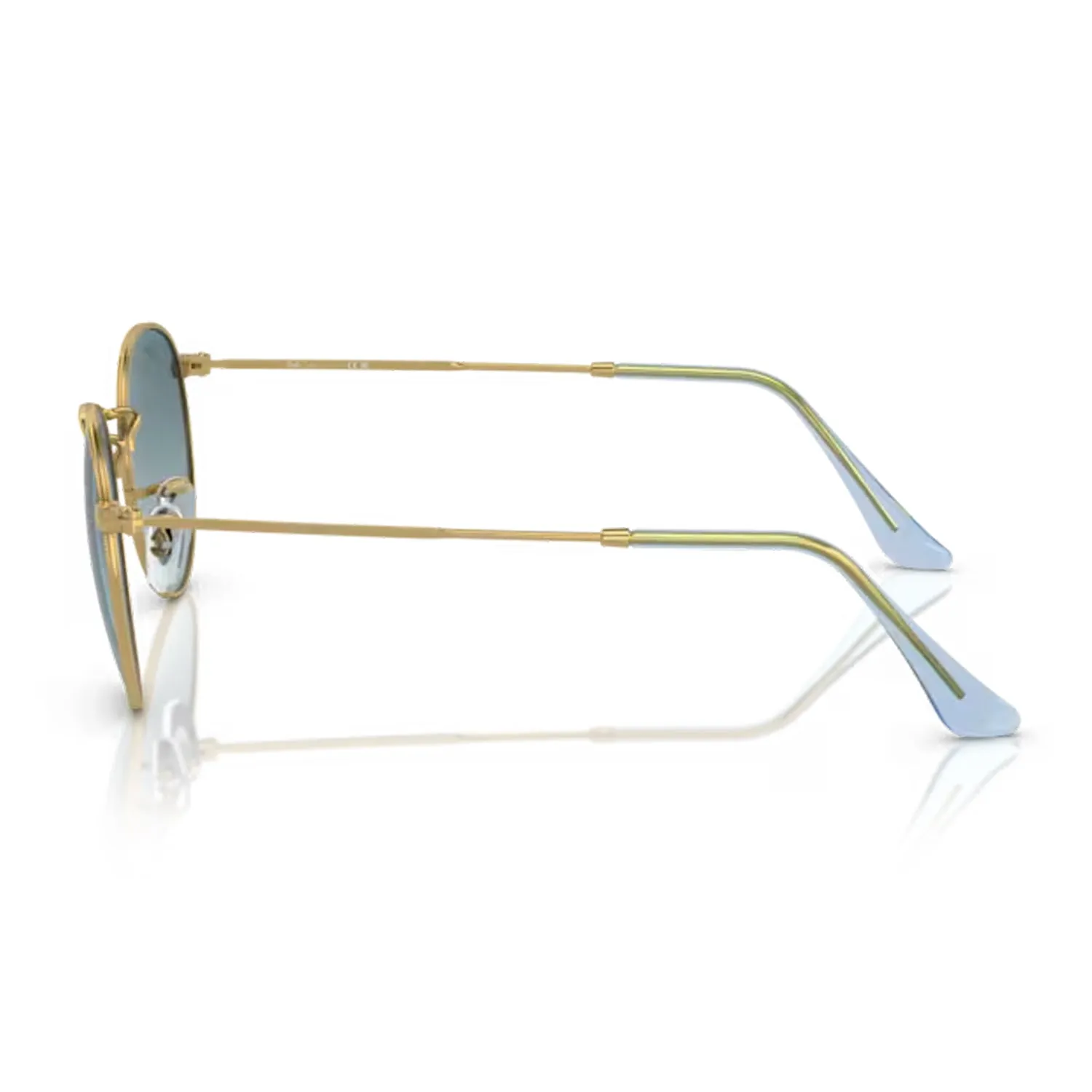 Round Metal Flat Lenses Gold / Blue Gradient Grey sold by RAGAZZI product image thumbnail 5