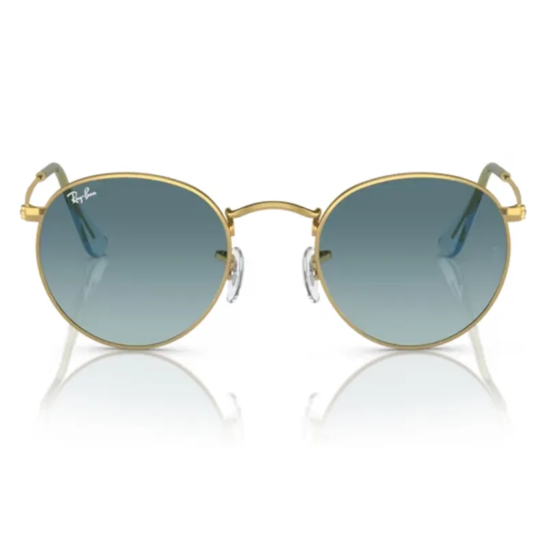 Round Metal Flat Lenses Gold / Blue Gradient Grey made by Ray-Ban