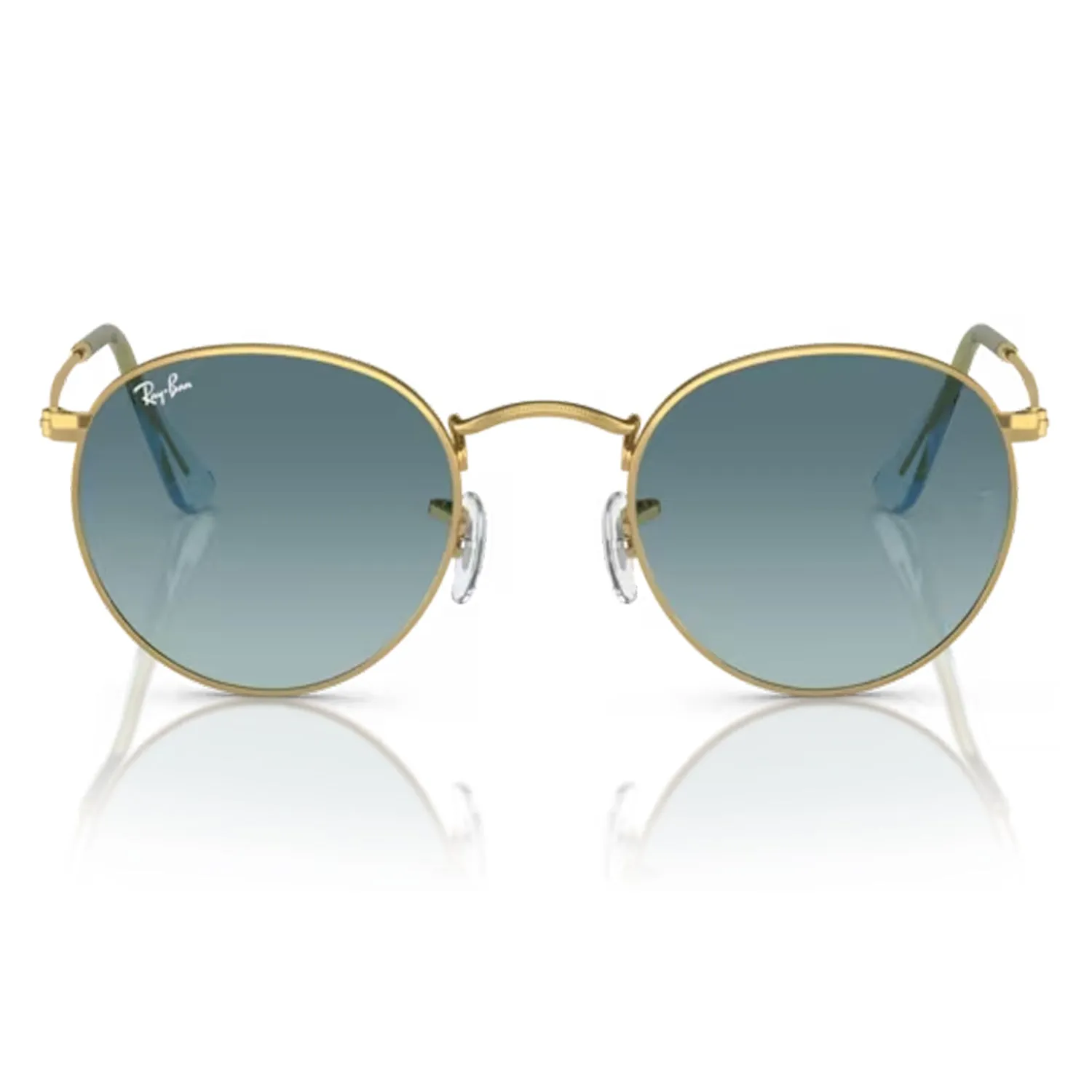 Round Metal Flat Lenses Gold / Blue Gradient Grey sold by RAGAZZI
