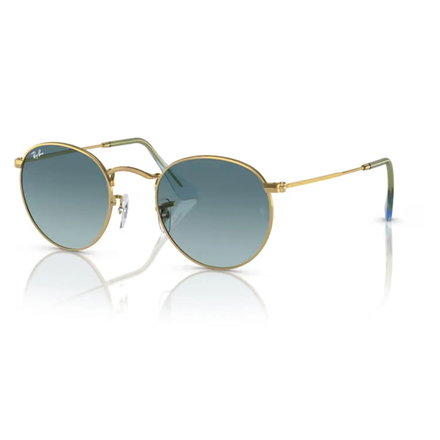 Round Metal Flat Lenses Gold / Blue Gradient Grey sold by RAGAZZI product image thumbnail 3