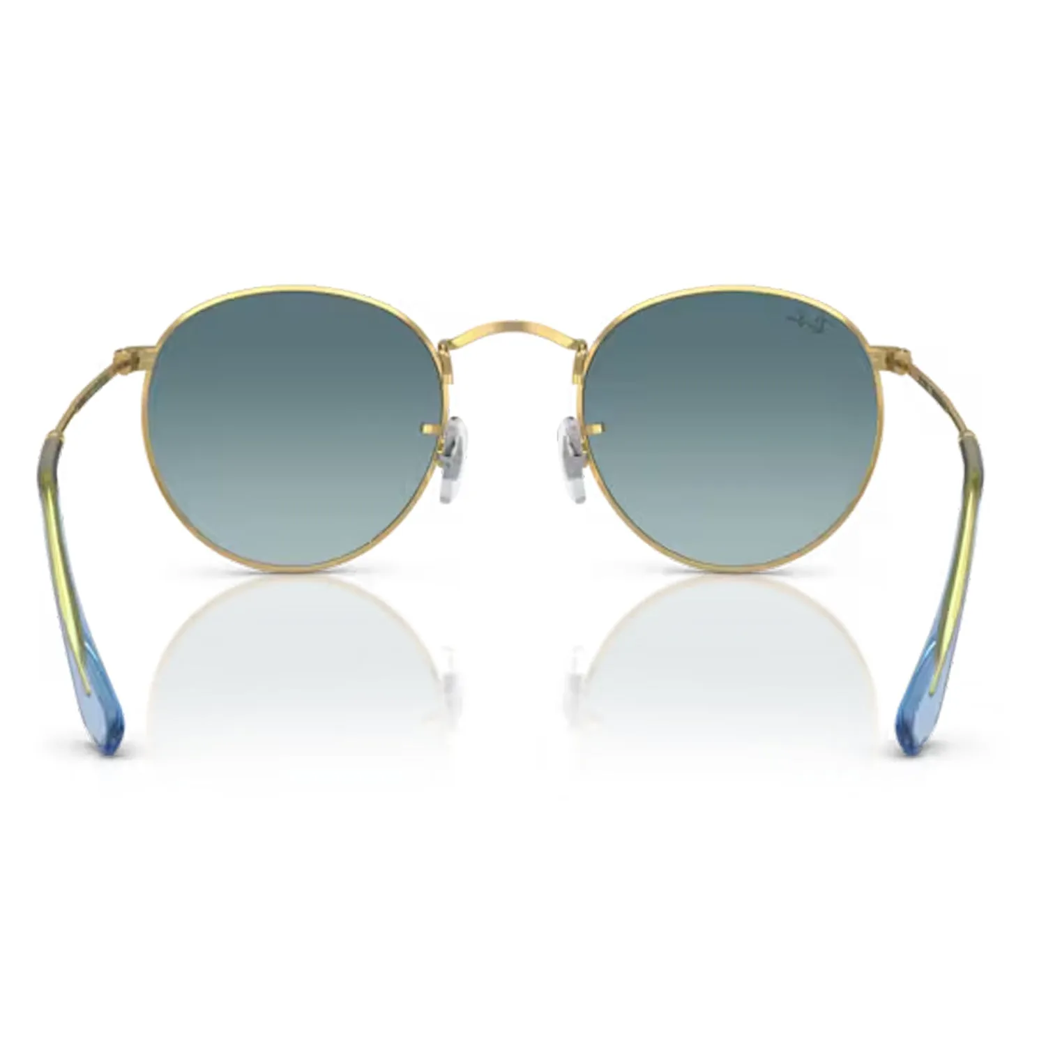 Round Metal Flat Lenses Gold / Blue Gradient Grey sold by RAGAZZI product image thumbnail 4