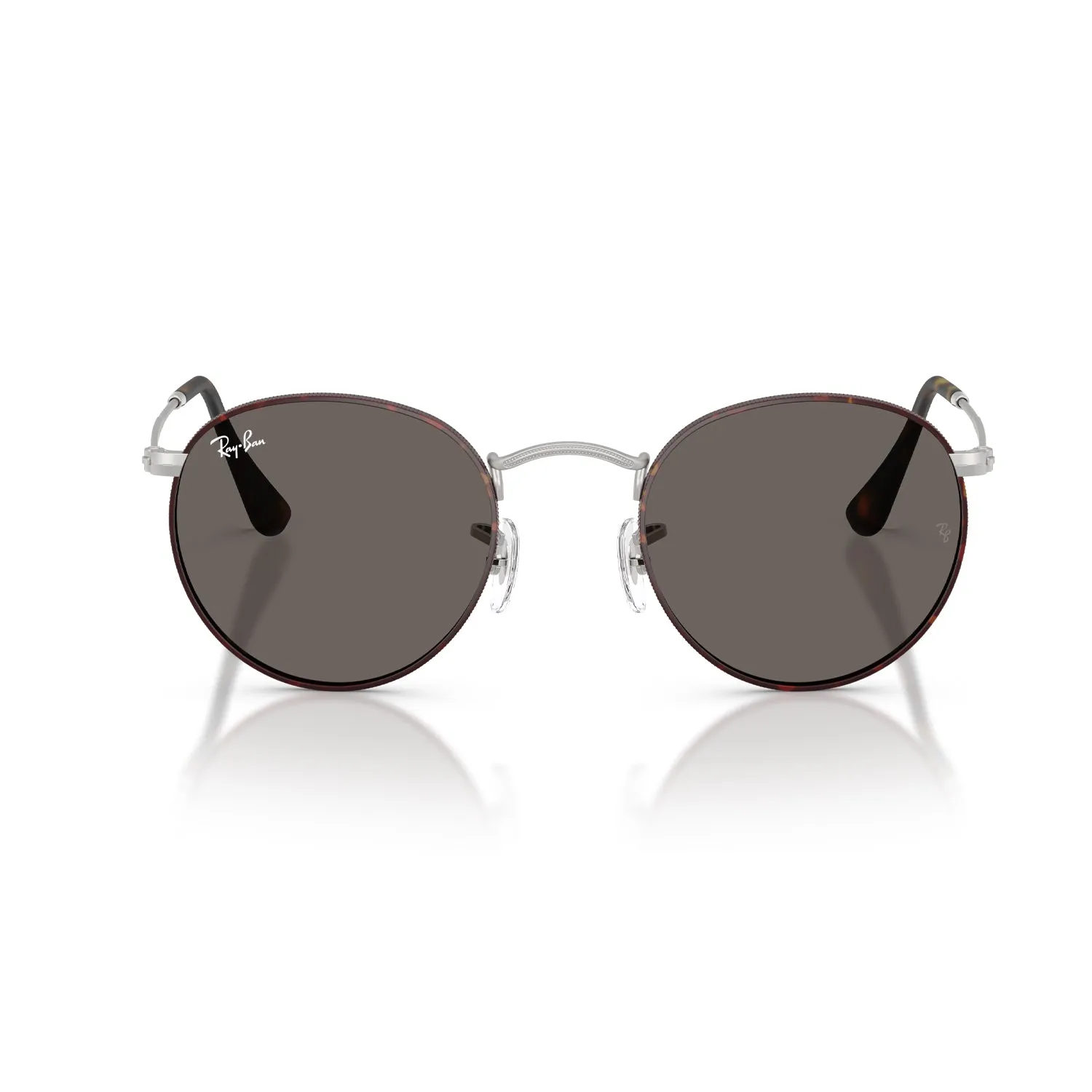 Round Metal Matte Havana Matte Silver / Dark Grey sold by RAGAZZI