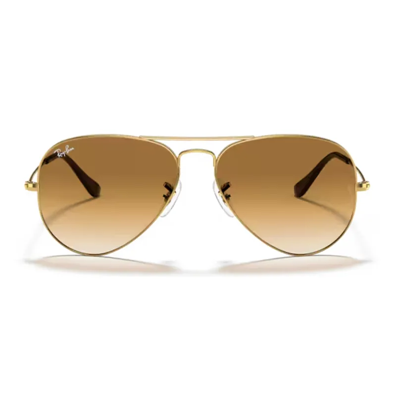 Aviator Large Metal Sunglasses - Gold/Brown Gradient made by Ray-Ban
