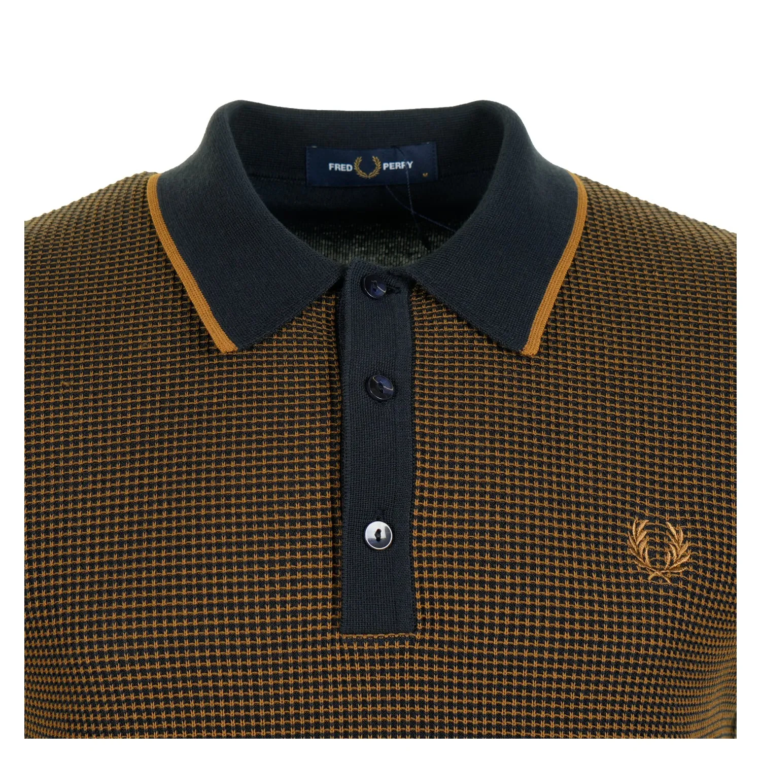 Tonic Waffle Knitted Polo Shirt Navy sold by RAGAZZI product image thumbnail 3