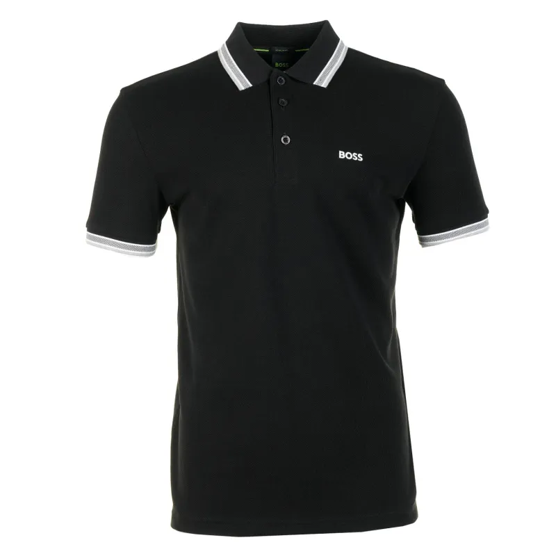 Paddy Short Sleeve Polo Shirt 001 Black made by RAGAZZI