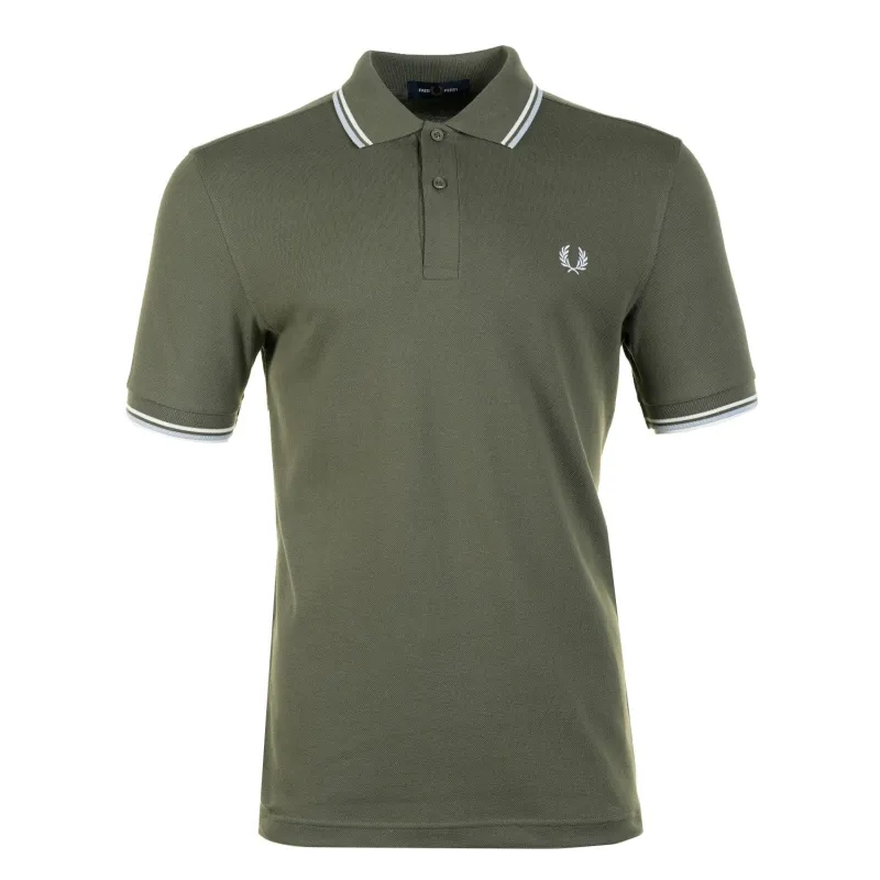 Twin Tipped Polo Shirt Lawn Green made by Fred Perry