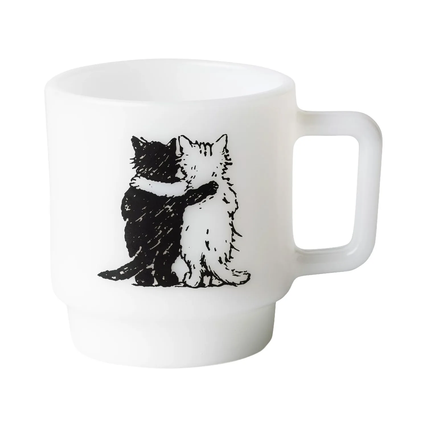 Hugging Cats Glass Mug sold by RAGAZZI product image thumbnail 2