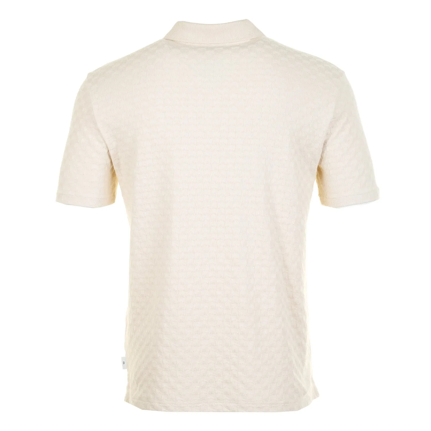 Short Sleeve Zip Textured Polo Shirt Off White sold by RAGAZZI product image thumbnail 2