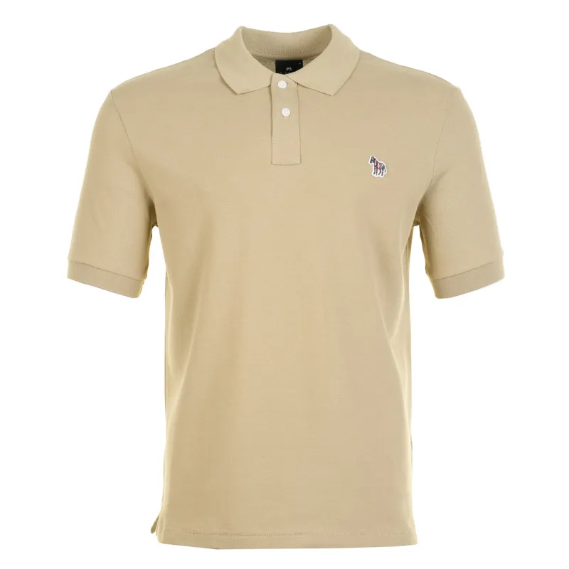 Regular Fit Short Sleeve Zebra Polo Shirt 61A Beige made by Paul Smith