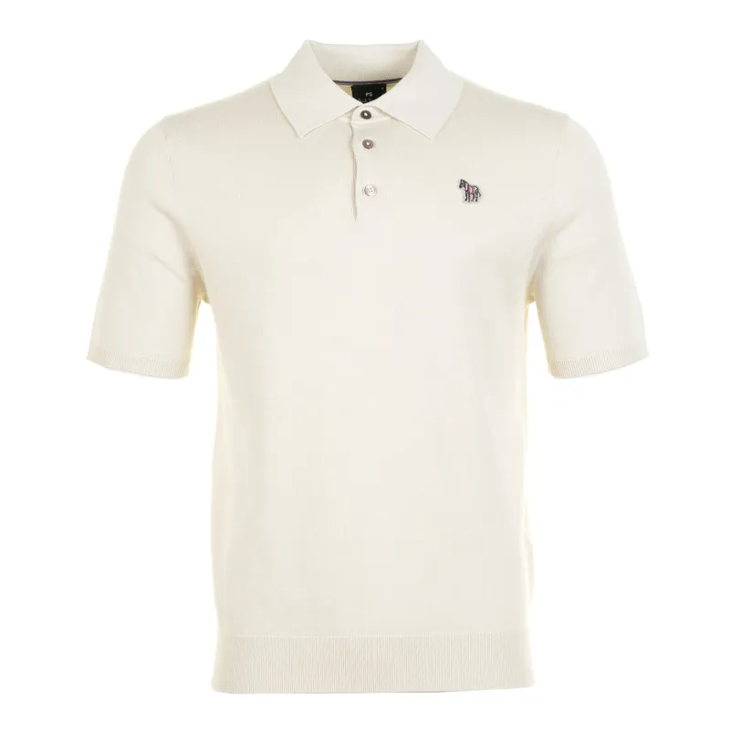 Regular Fit Knitted Short Sleeve Polo Shirt Parchment made by Paul Smith