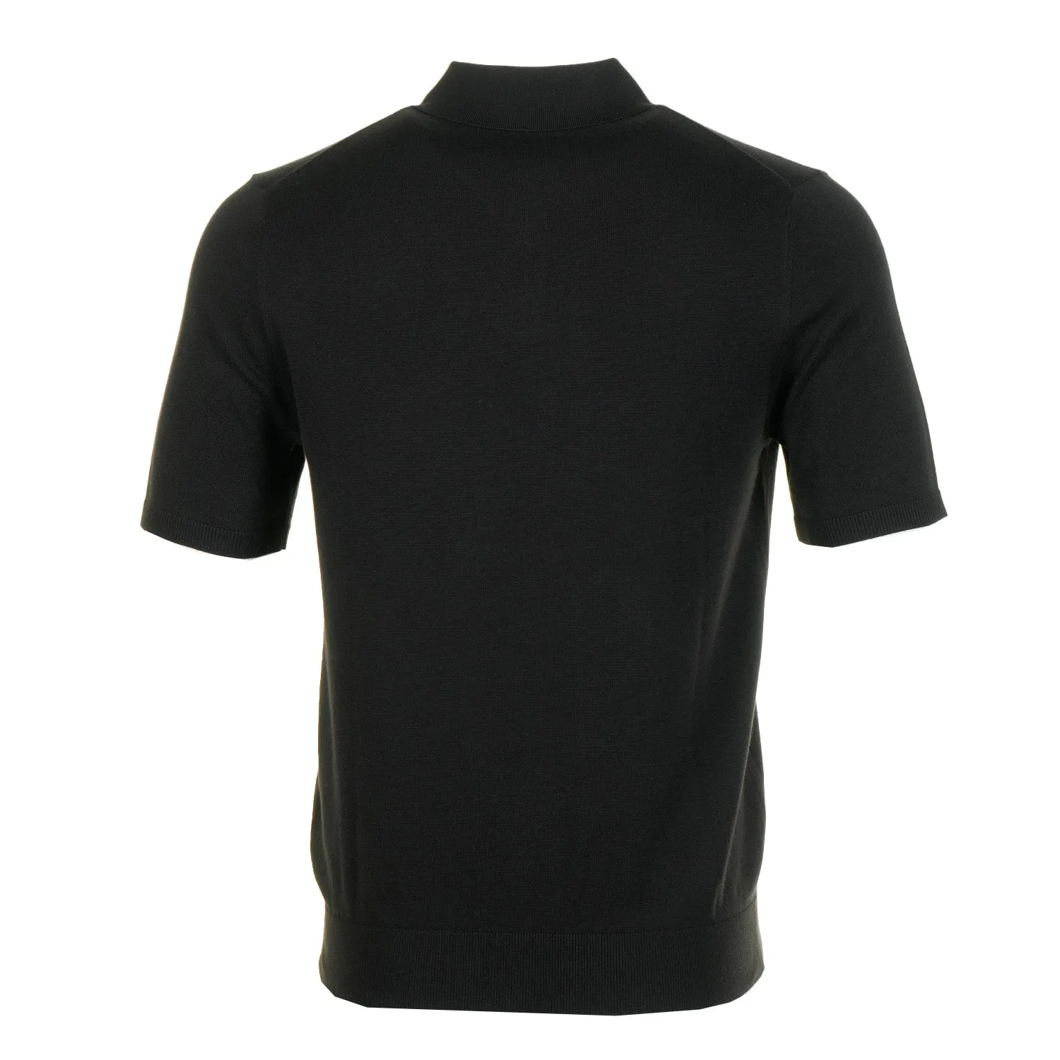 Regular Fit Knitted Short Sleeve Polo Shirt Black sold by RAGAZZI product image thumbnail 2