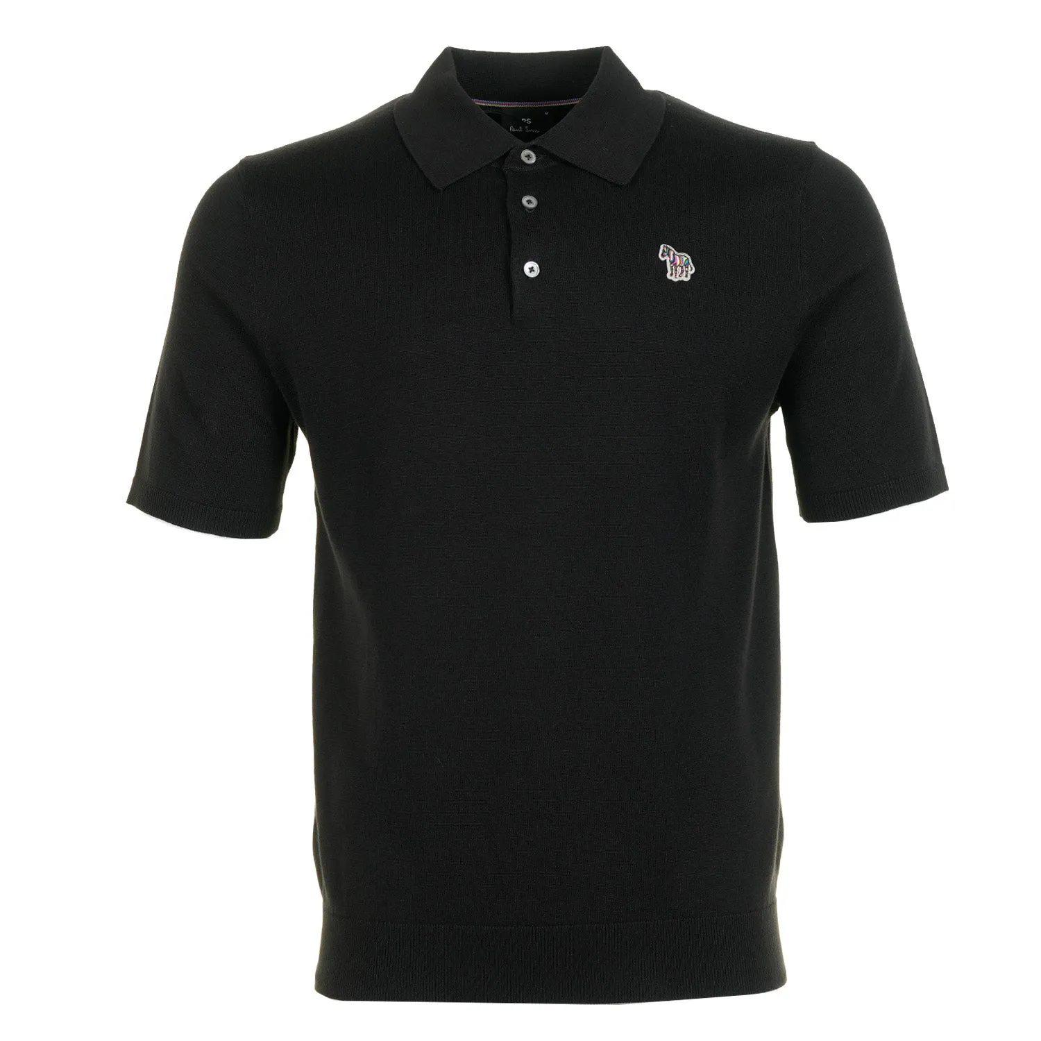 Regular Fit Knitted Short Sleeve Polo Shirt Black sold by RAGAZZI