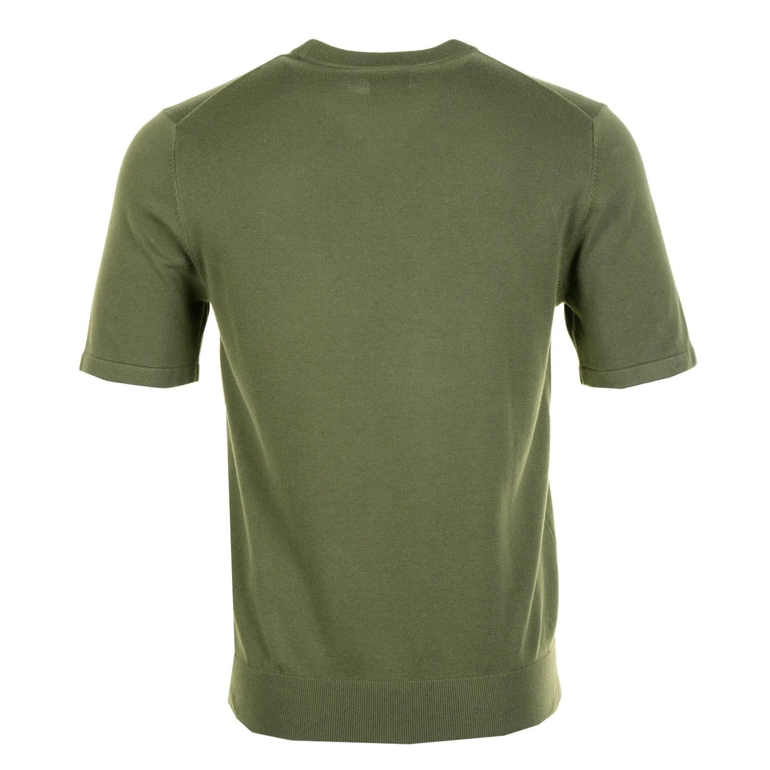 Regular Fit Knitted Short Sleeve T Shirt Military Green sold by RAGAZZI product image thumbnail 2