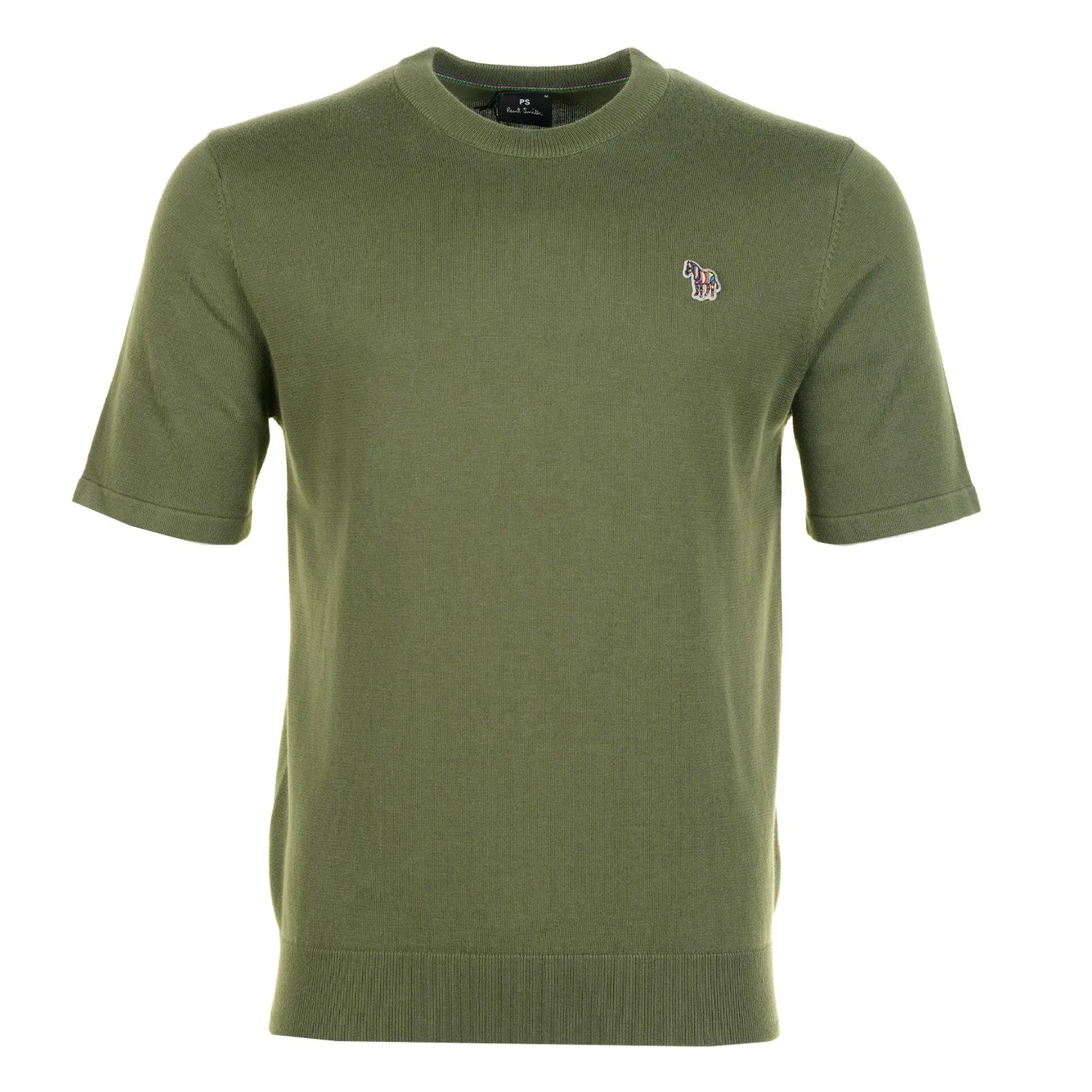 Regular Fit Knitted Short Sleeve T Shirt Military Green sold by RAGAZZI