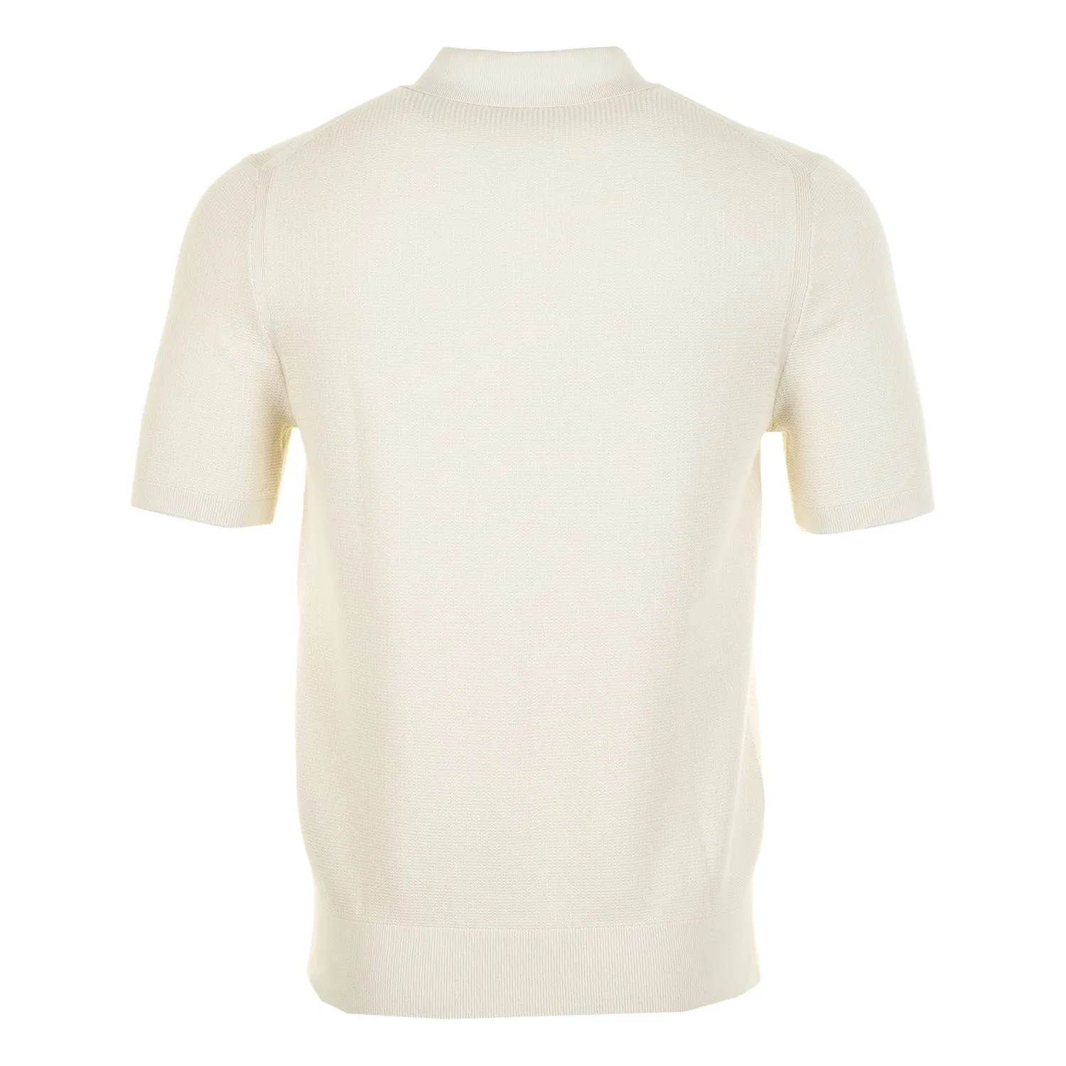 Short Sleeve Waffle Polo Shirt Beige sold by RAGAZZI product image thumbnail 2