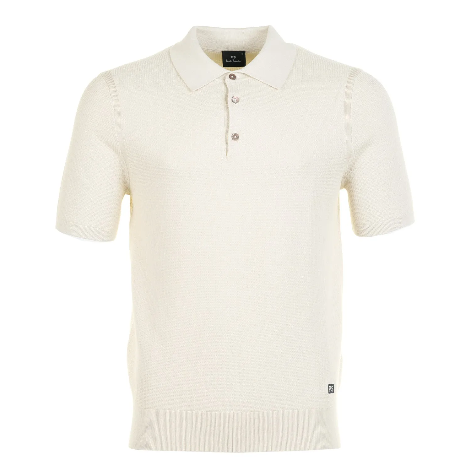 Short Sleeve Waffle Polo Shirt Beige sold by RAGAZZI