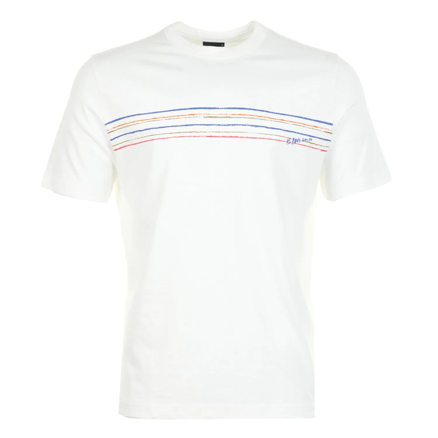 Regular Fit Short Sleeve T Shirt Sport Stripe White sold by RAGAZZI
