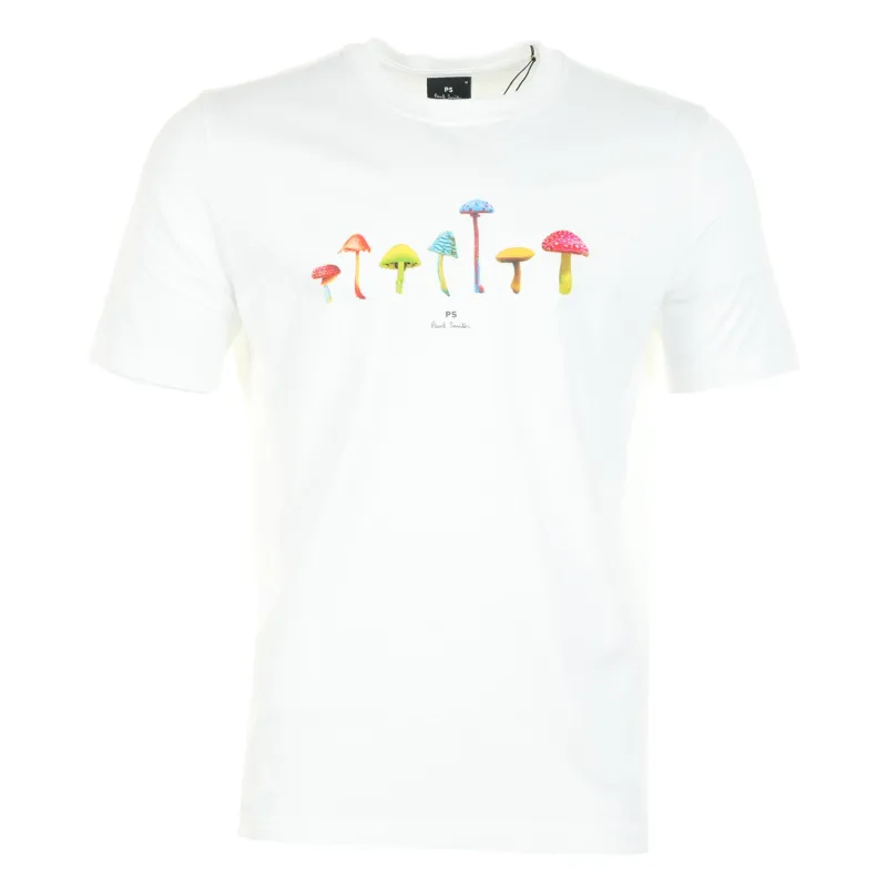 Regular Fit Mushrooms T Shirt White made by Paul Smith