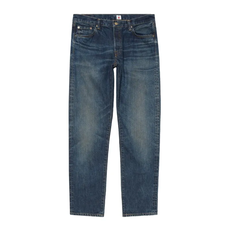 Regular Tapered Jeans Kaihara Pure Indigo Opened Denim Blue Dark Used made by Edwin