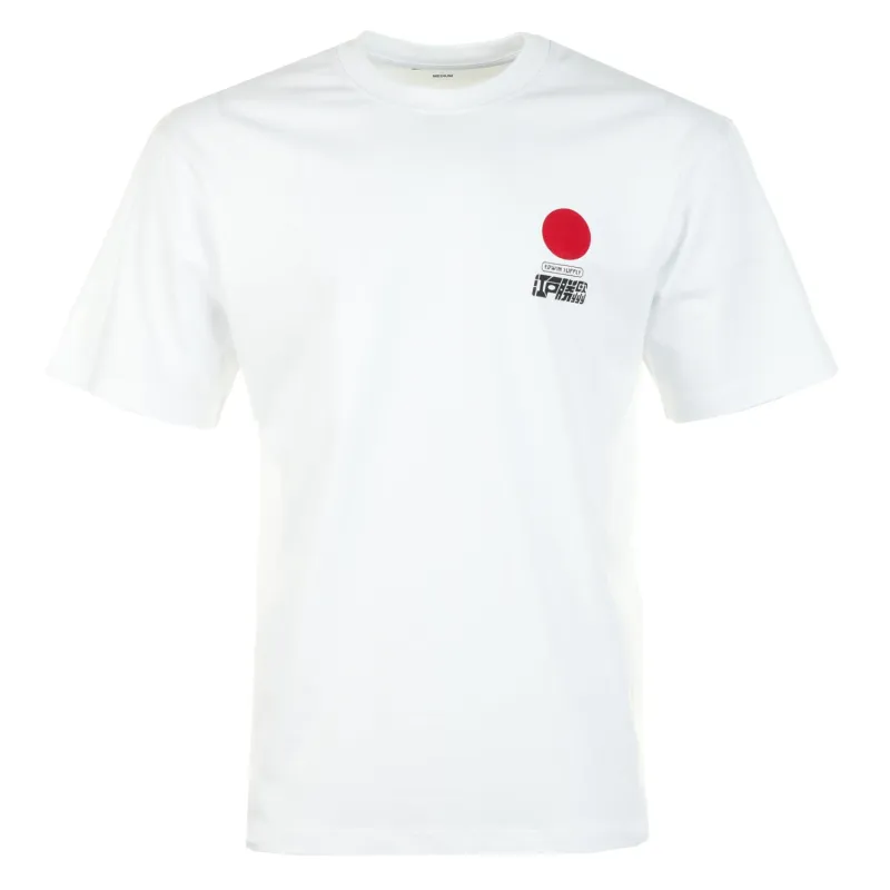 Sun Short Sleeve T Shirt White made by Edwin