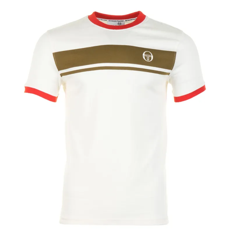 Short Sleeve Master Tee Gardenia / Dark Olive / Adrenaline Rush made by Sergio Tacchini