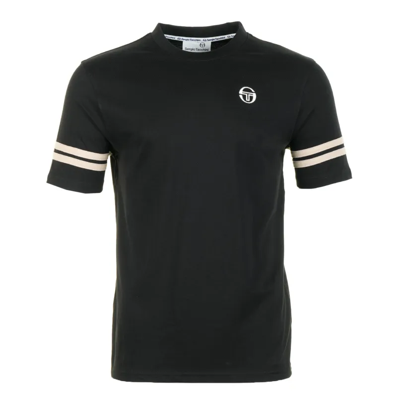 Grello Crew Neck T Shirt Black / Peyote made by Sergio Tacchini