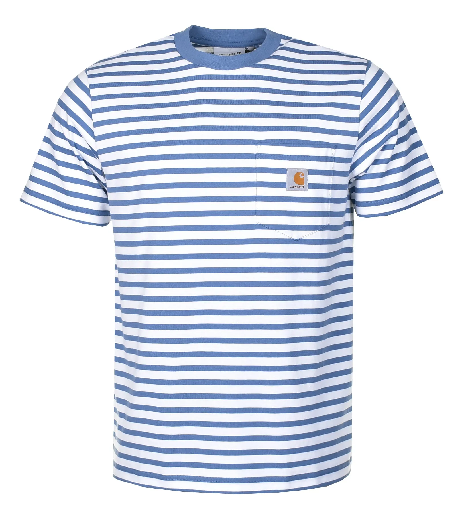Seidler Pocket Stripe T Shirt Sorrent / White sold by RAGAZZI