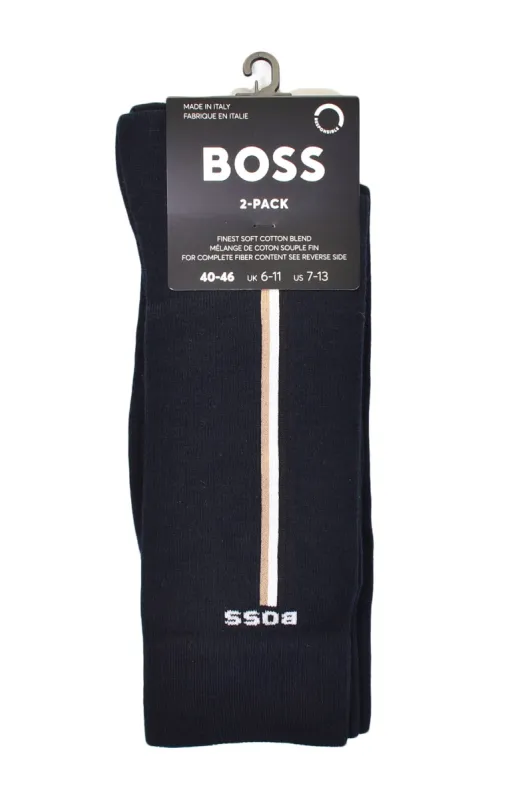 2 Pack Iconic Stripe Socks Navy sold by RAGAZZI