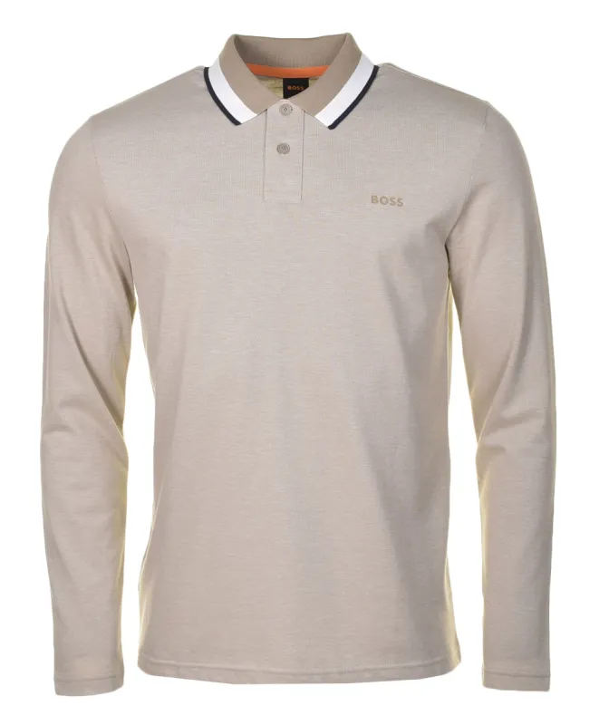 PeOxford Long Sleeve Polo Shirt Beige sold by RAGAZZI