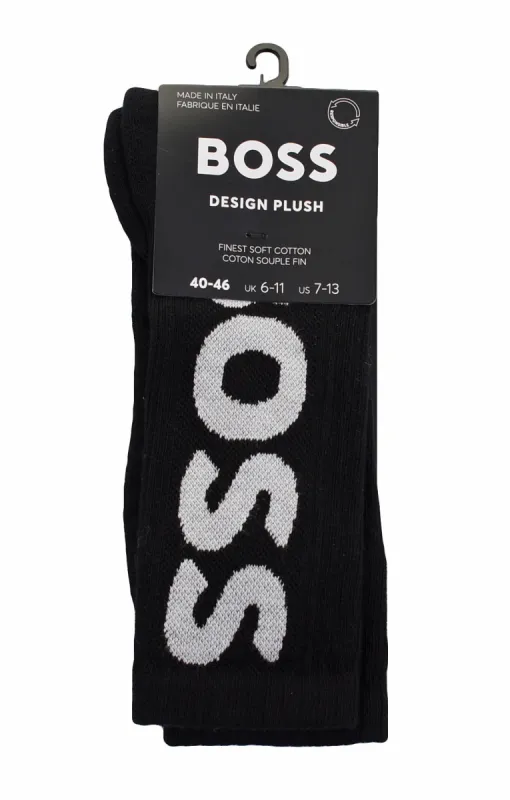 Rib Logo Socks Black sold by RAGAZZI