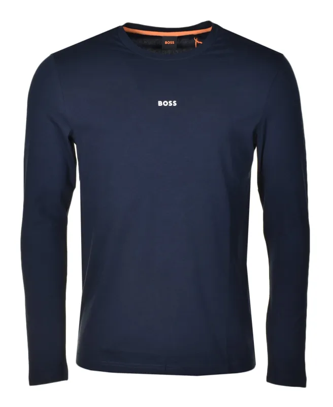 T Chark Long Sleeve T Shirt Dark Blue made by BOSS ORANGE