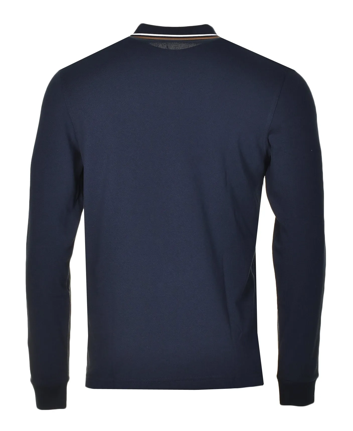 Long Sleeve Twin Tipped Polo Shirt Navy Snow White Shaded Stone sold by RAGAZZI product image thumbnail 2