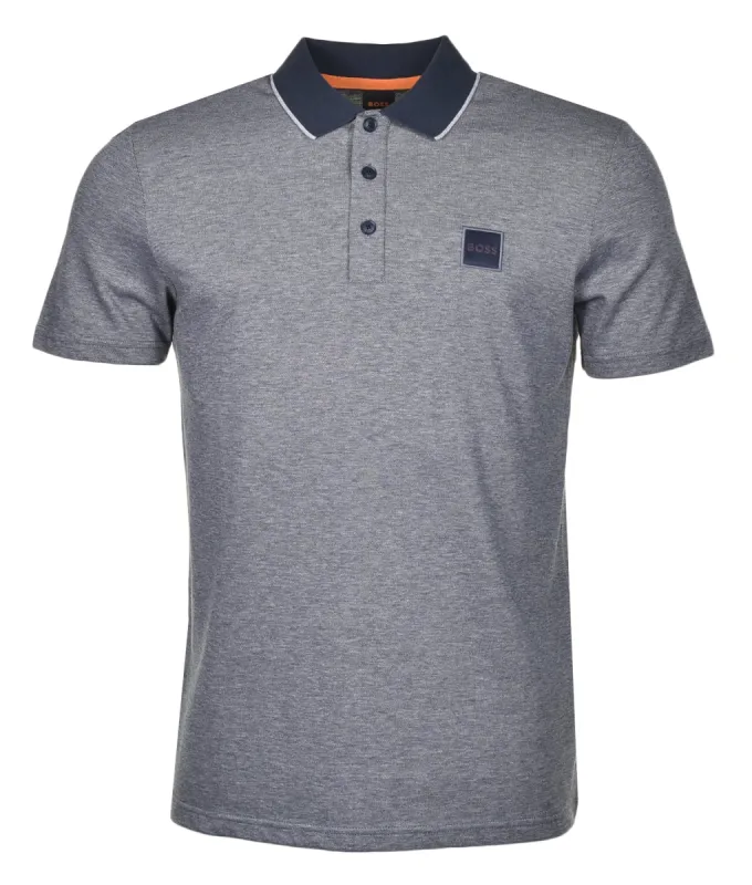 PeOxford Short Sleeve Polo Shirt Dark Blue sold by RAGAZZI