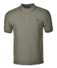 Crepe Pique Zip Neck Polo Shirt Laurel Wreath Green sold by RAGAZZI