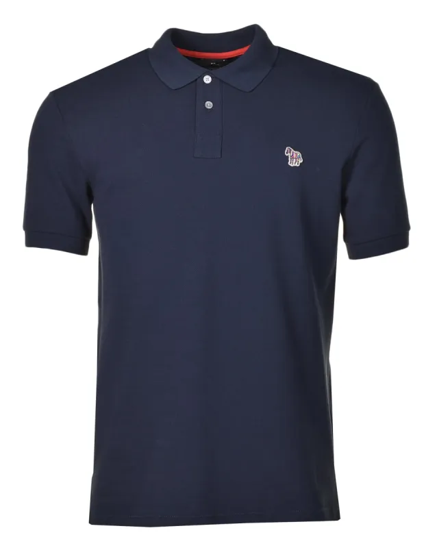 Regular Fit Short Sleeve Zebra Polo Shirt Dark Navy sold by RAGAZZI