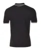 Short Sleeve Twin Tipped Polo Shirt Black Snow White Warm Grey sold by RAGAZZI