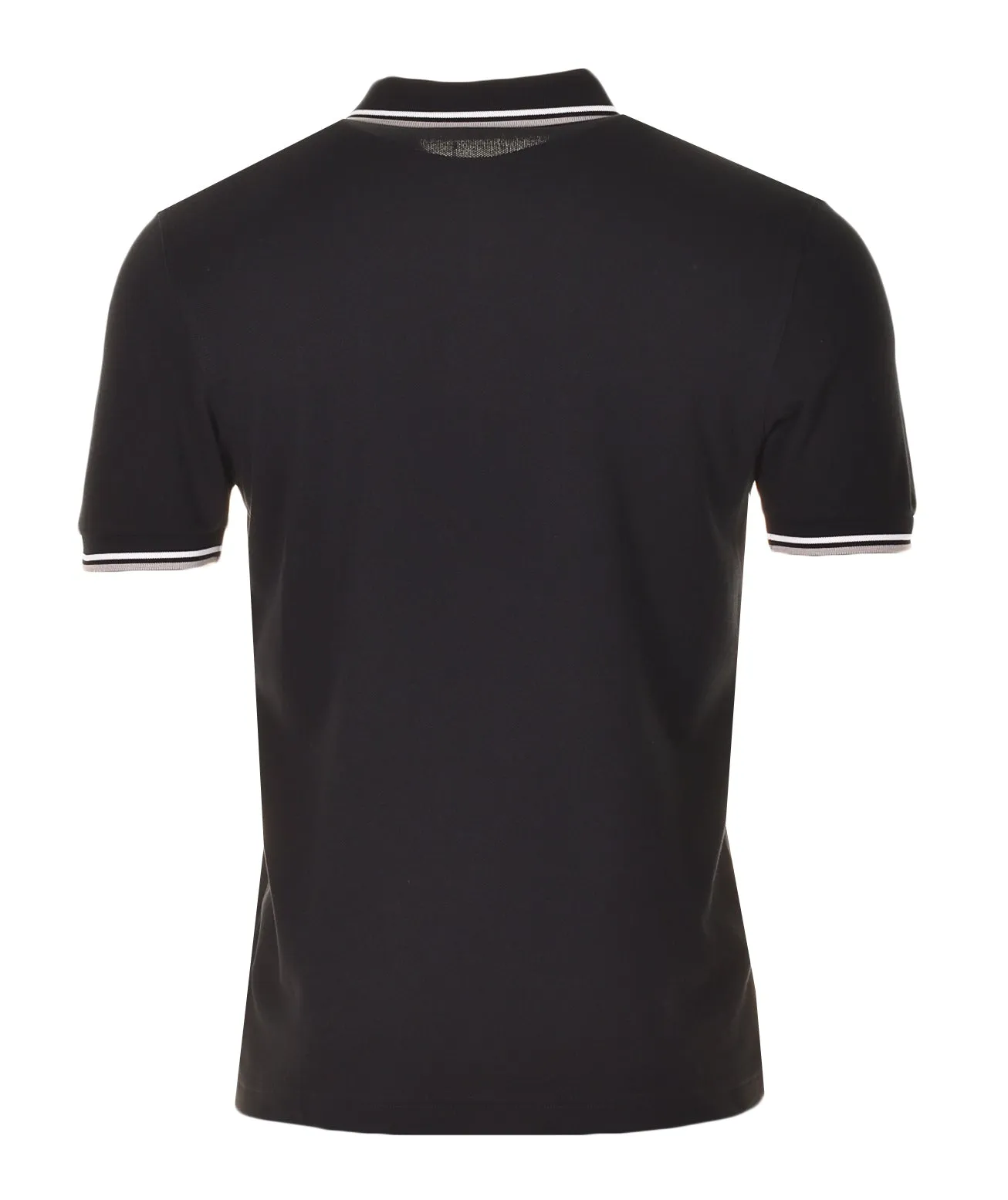 Short Sleeve Twin Tipped Polo Shirt Black Snow White Warm Grey sold by RAGAZZI product image thumbnail 2