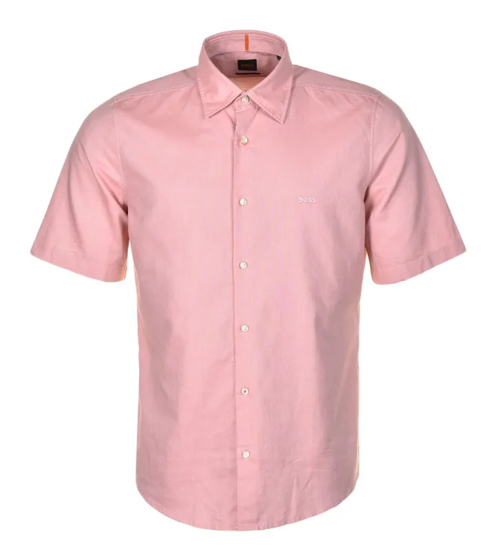 Rash Short Sleeve Oxford Shirt 695 Open Pink sold by RAGAZZI