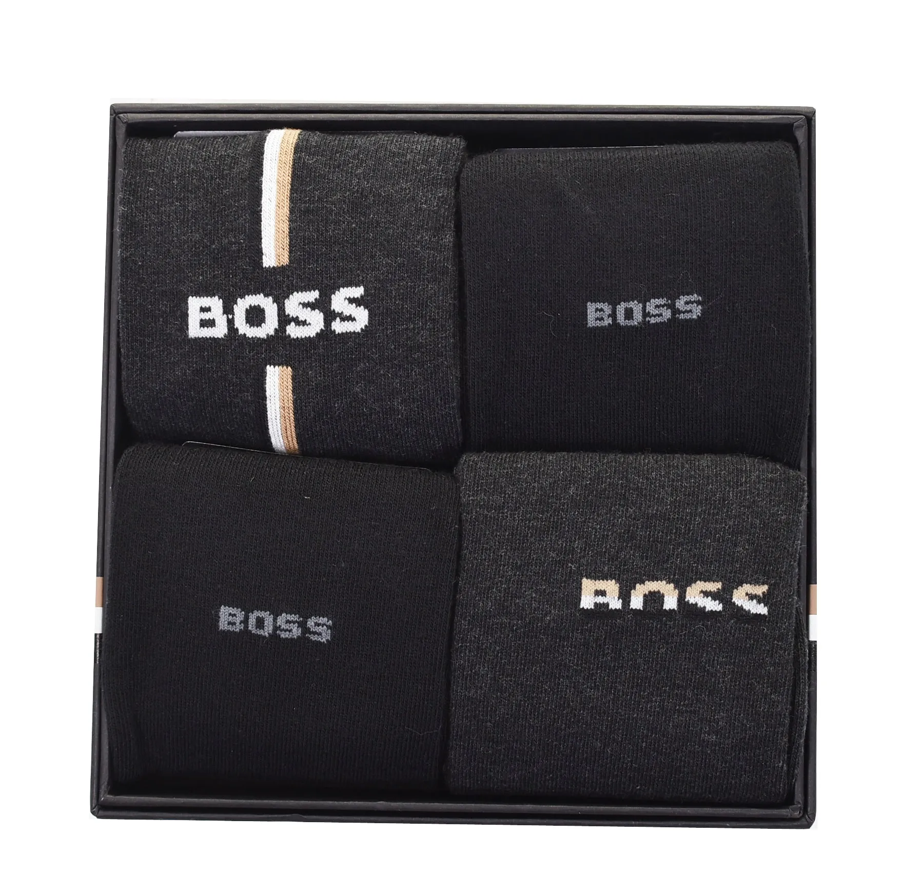 4 Pack Socks Gift Set Black Charcoal sold by RAGAZZI